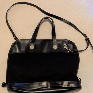 Dooney & Bourke Black Satchel with Gold Hardware